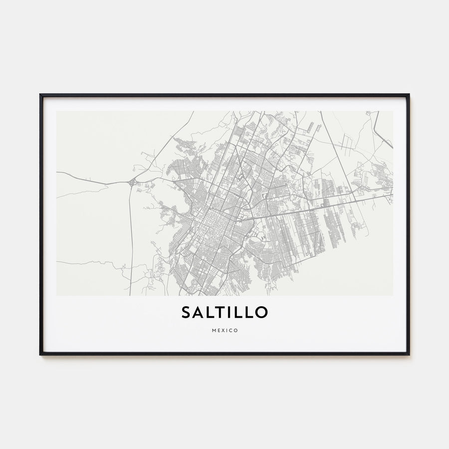 Saltillo Map Landscape Poster