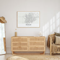 Saltillo Map Landscape Poster