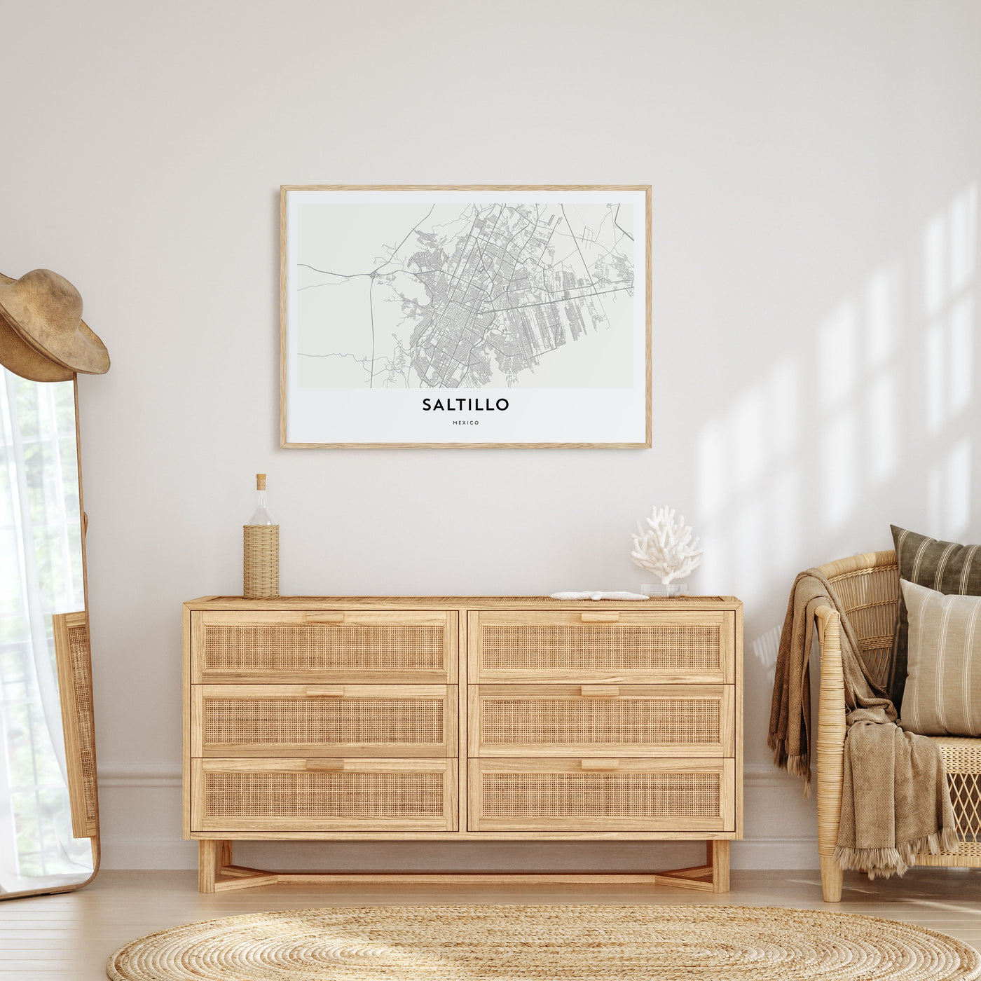 Saltillo Map Landscape Poster