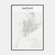 Saltillo Map Portrait Poster