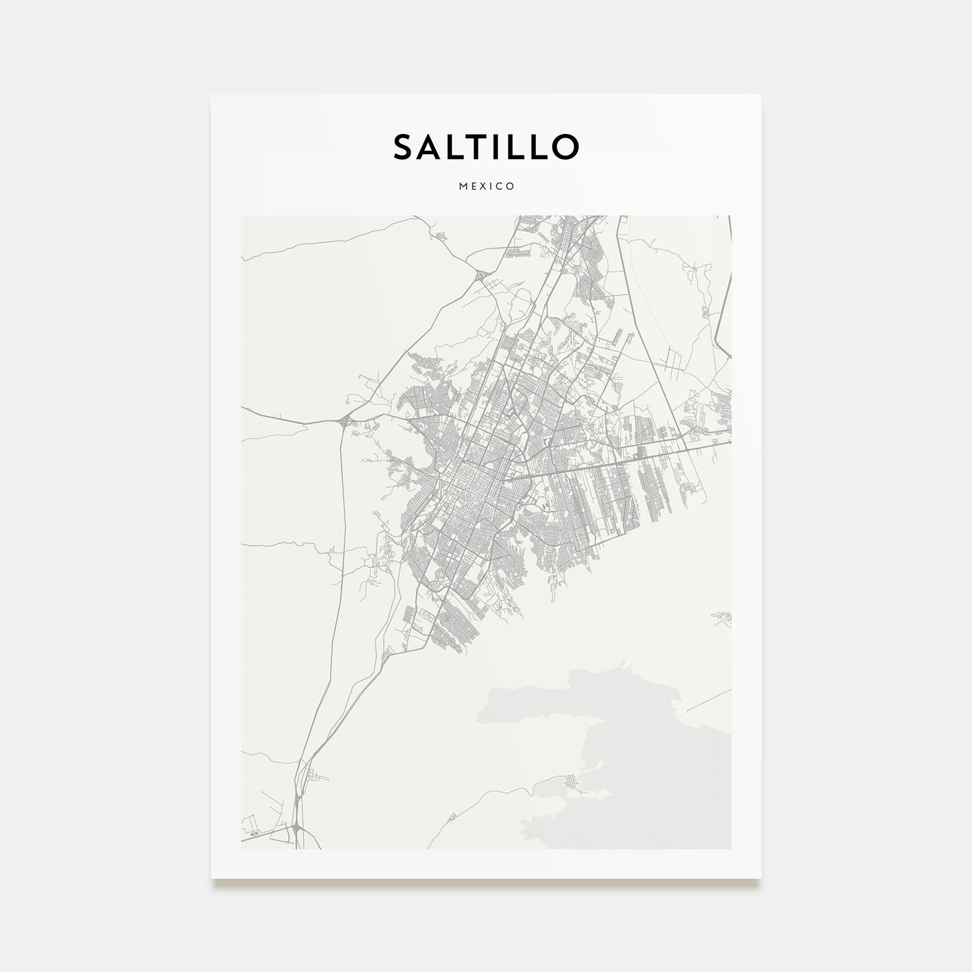Saltillo Map Portrait Poster