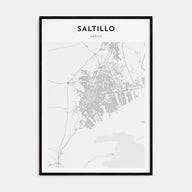 Saltillo Map Portrait Poster