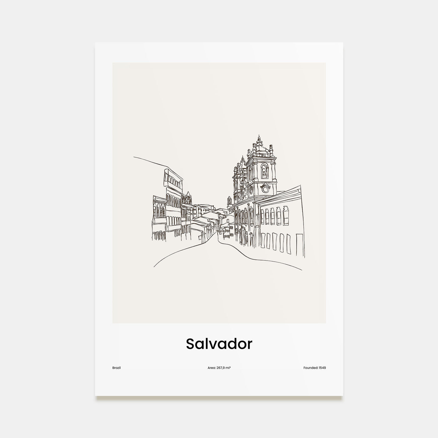 Salvador Drawn Poster