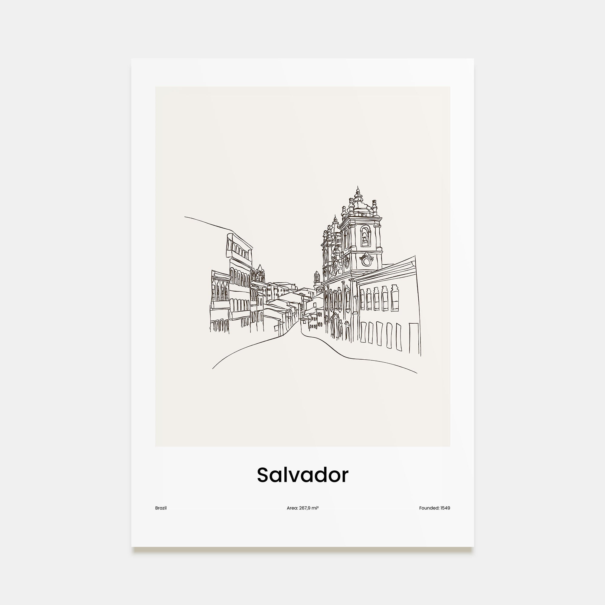 Salvador Drawn Poster