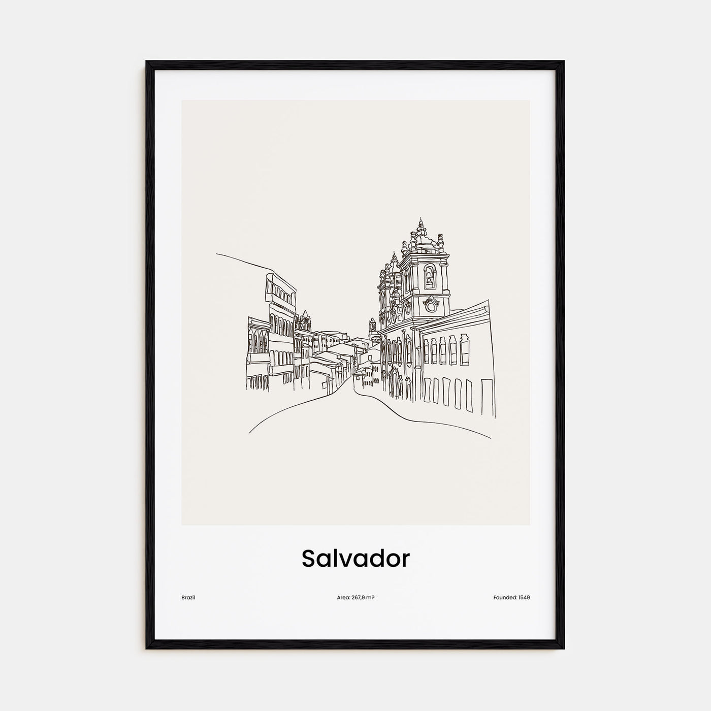 Salvador Drawn Poster