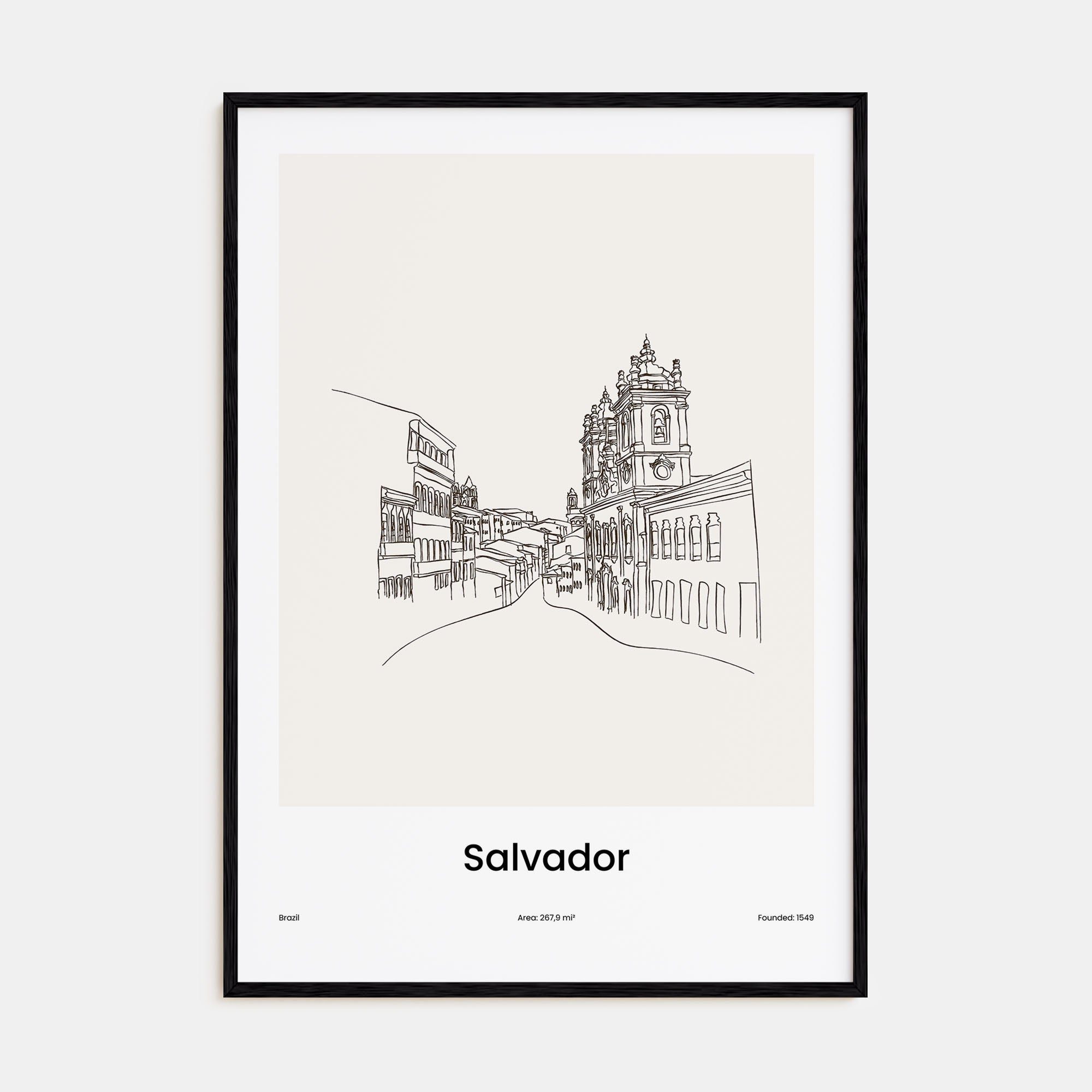 Salvador Drawn Poster