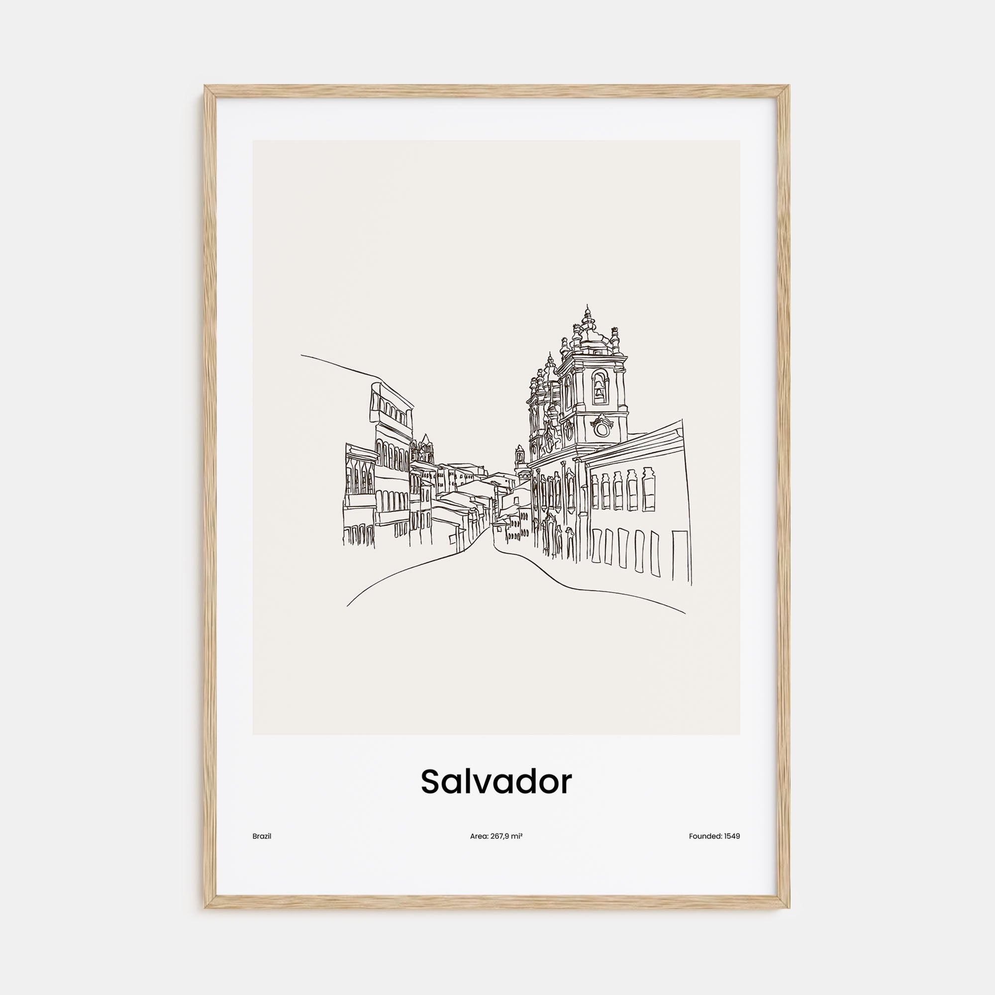 Salvador Drawn Poster