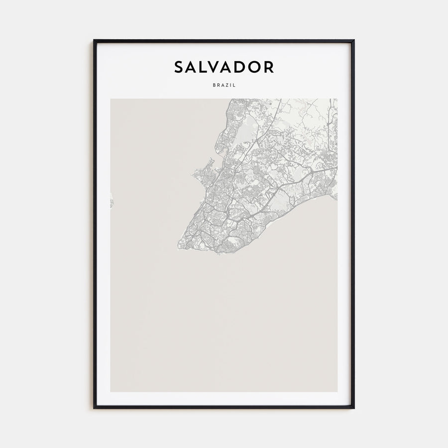 Salvador Map Portrait Poster