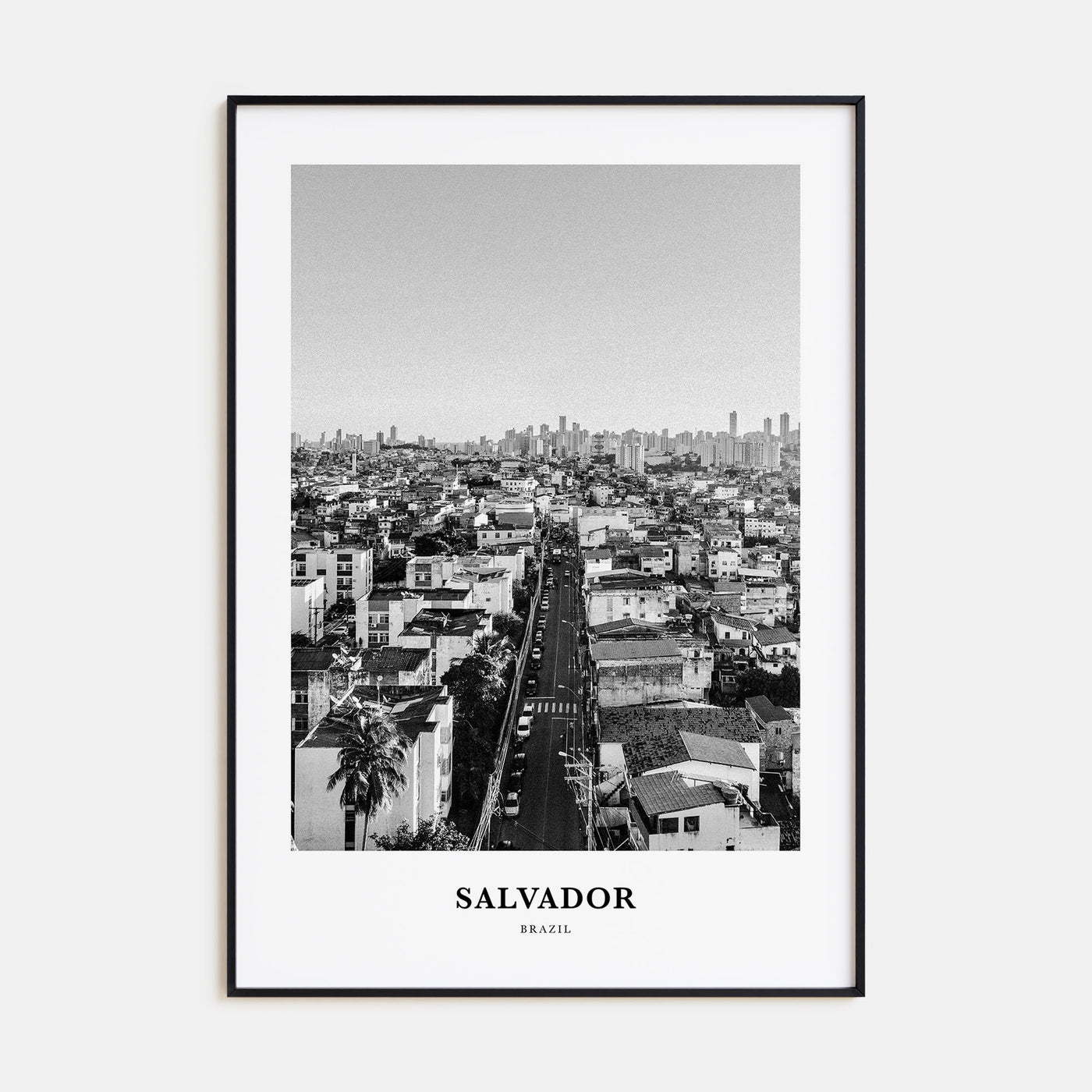 Salvador Portrait B&W Poster