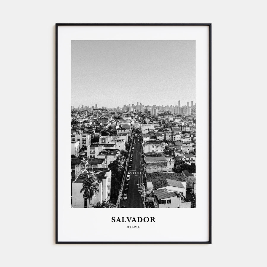 Salvador Portrait B&W Poster