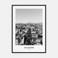 Salvador Portrait B&W Poster