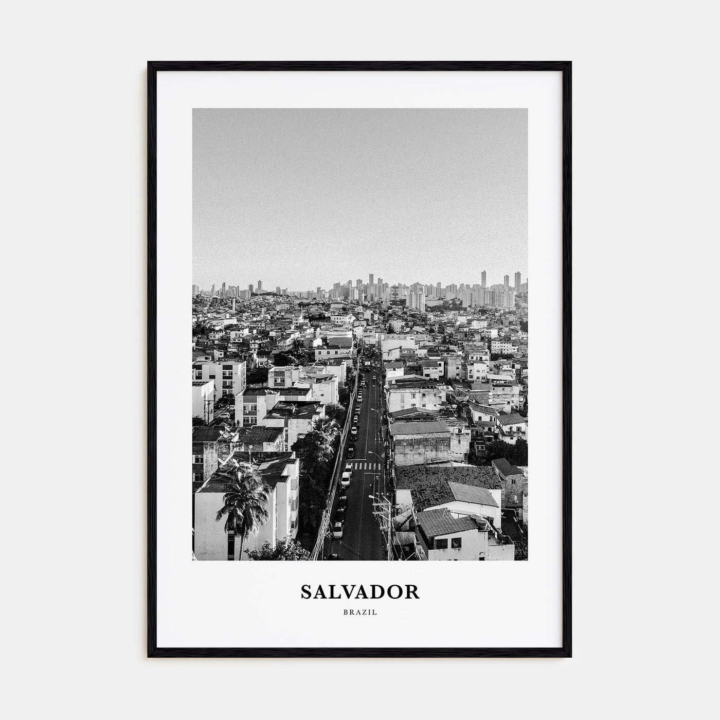 Salvador Portrait B&W Poster