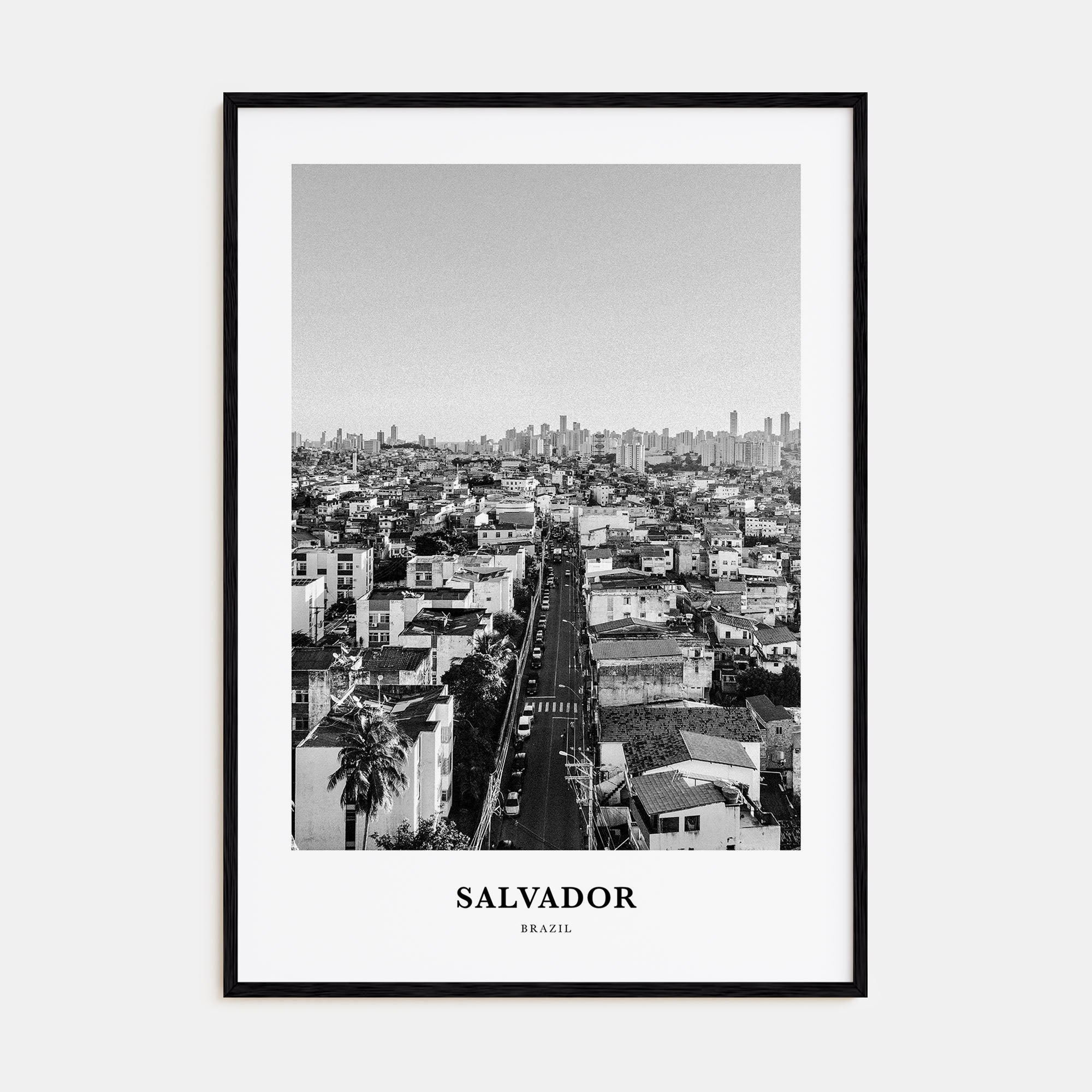 Salvador Portrait B&W Poster