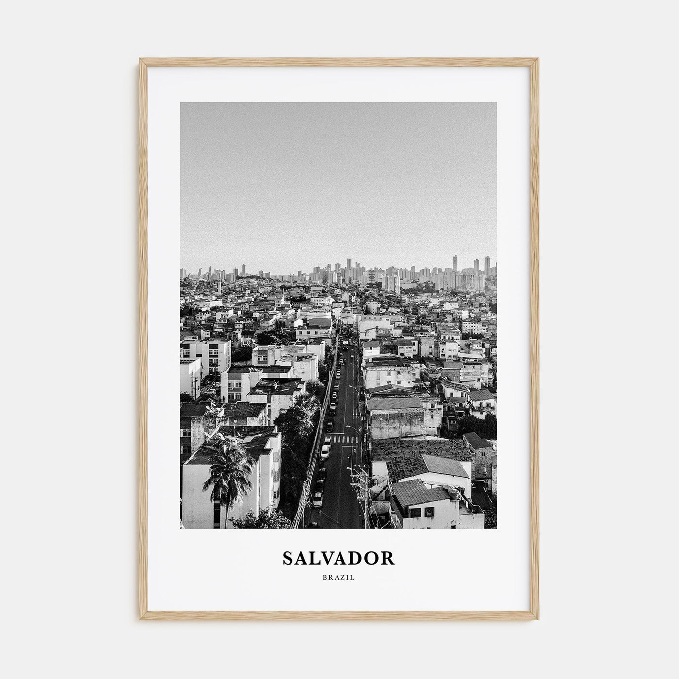 Salvador Portrait B&W Poster