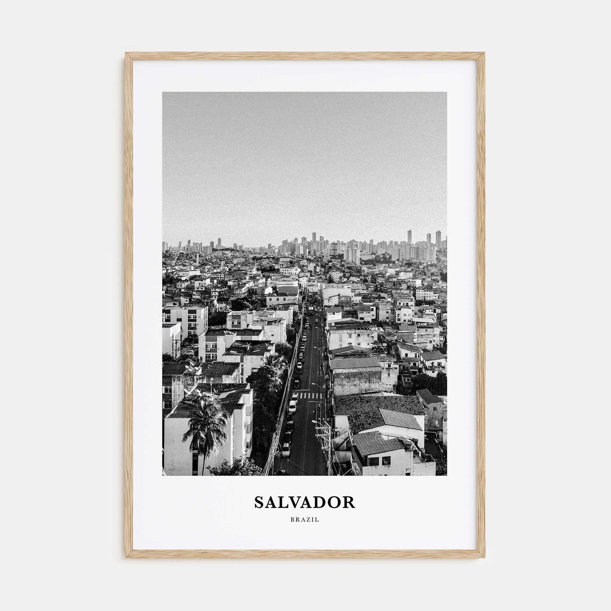 Salvador Portrait B&W Poster
