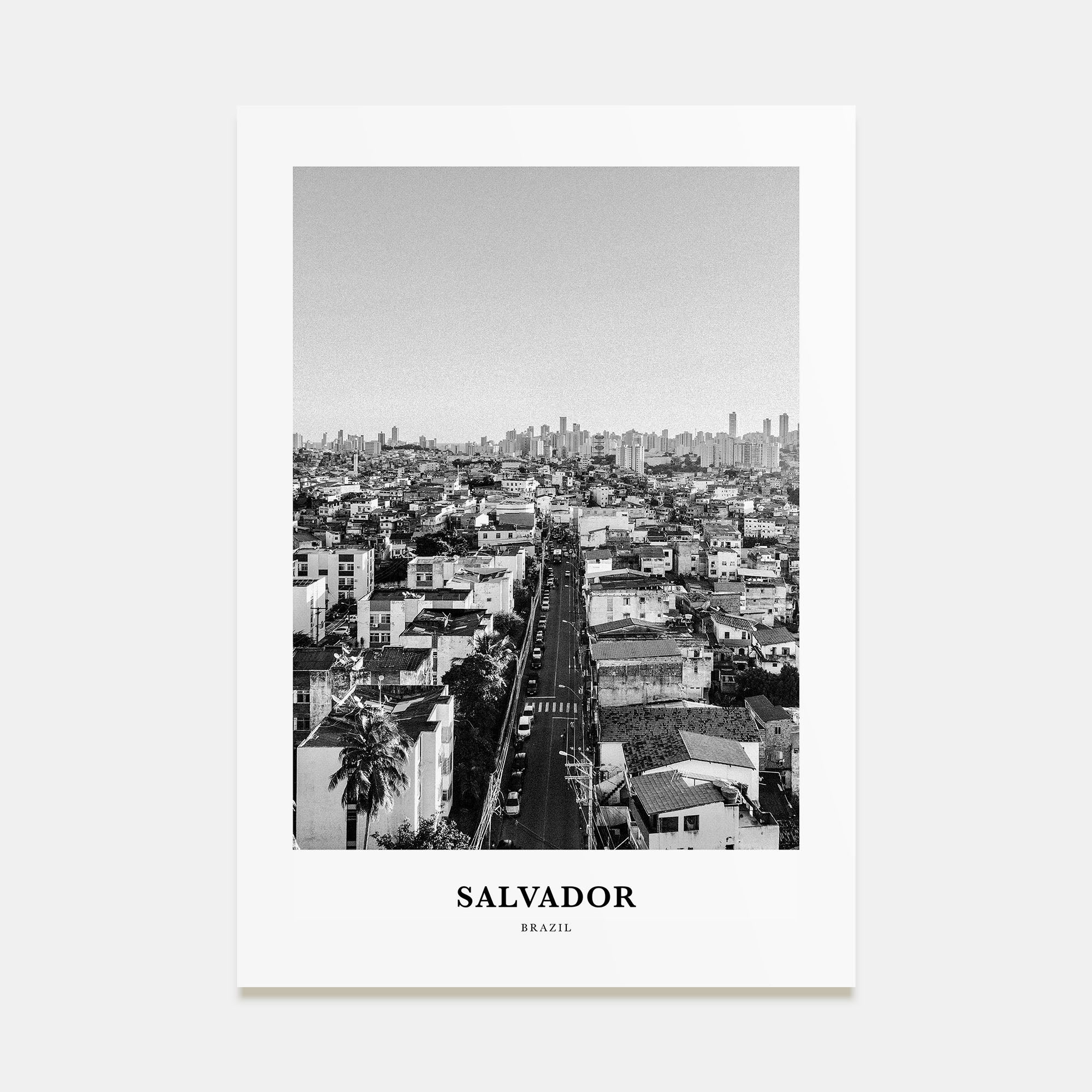 Salvador Portrait B&W Poster