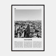 Salvador Travel B&W Poster
