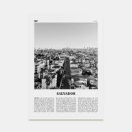 Salvador Travel B&W Poster