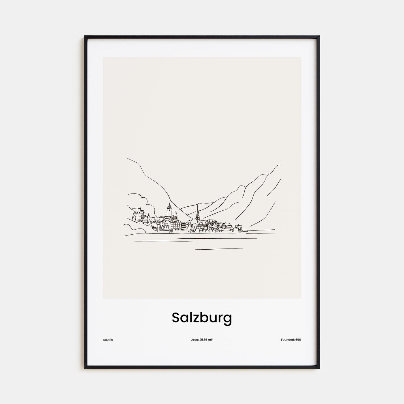 Salzburg Drawn Poster