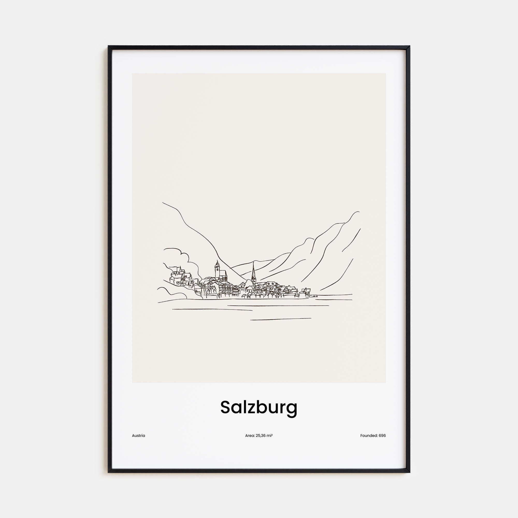 Salzburg Drawn Poster