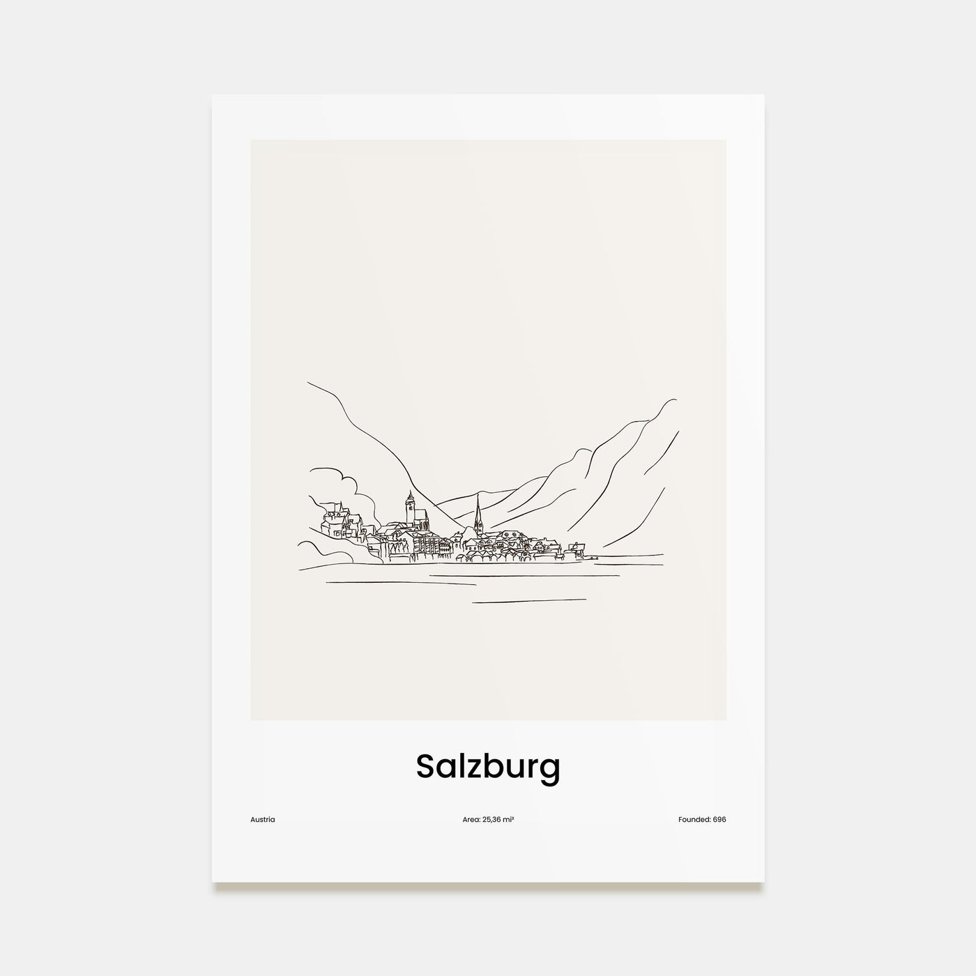 Salzburg Drawn Poster