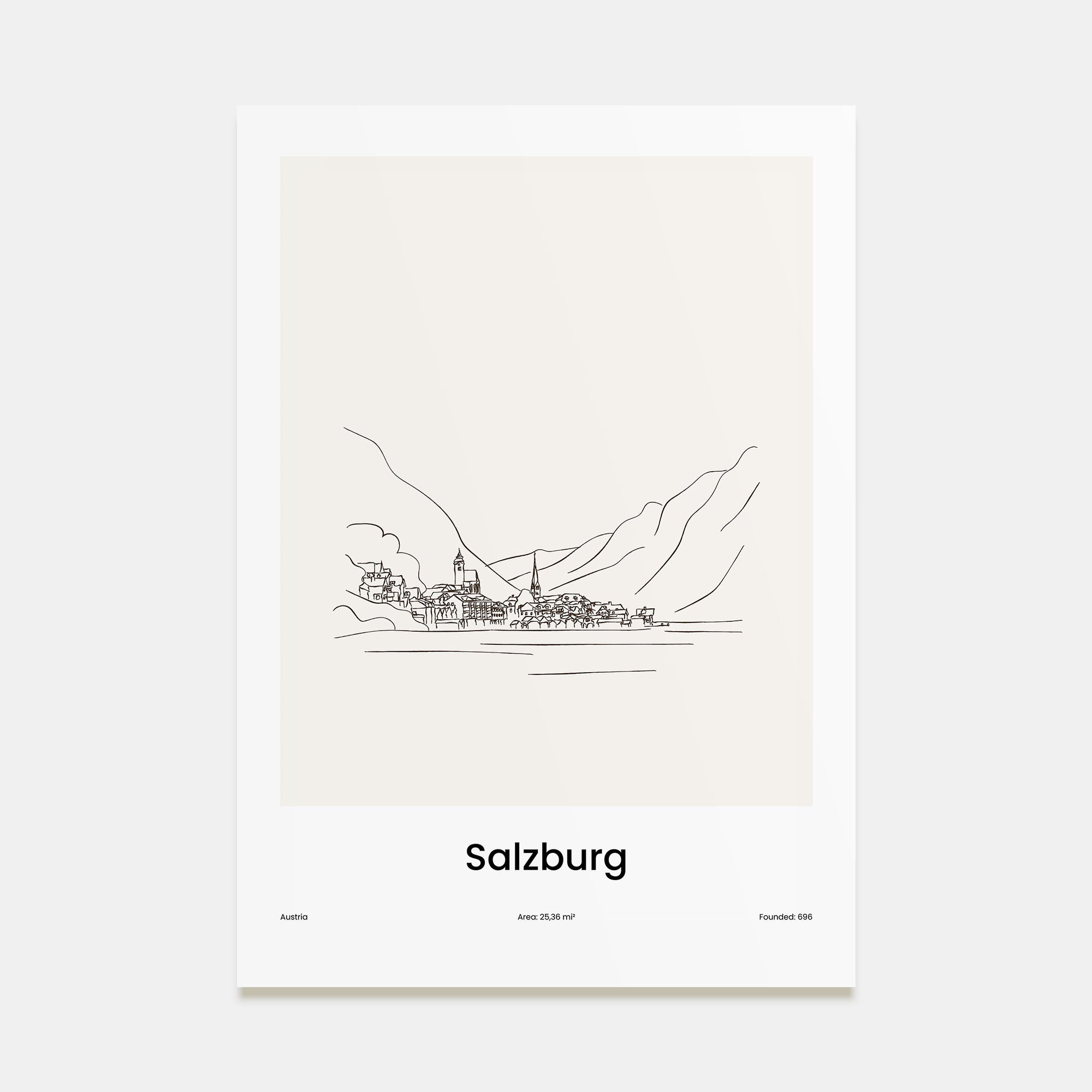 Salzburg Drawn Poster