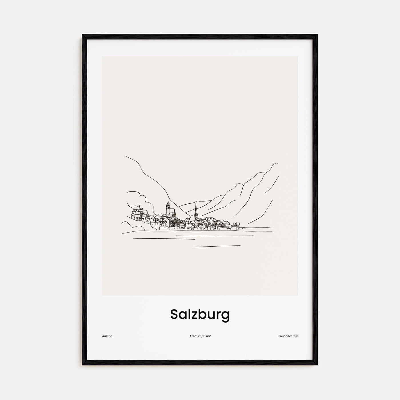 Salzburg Drawn Poster