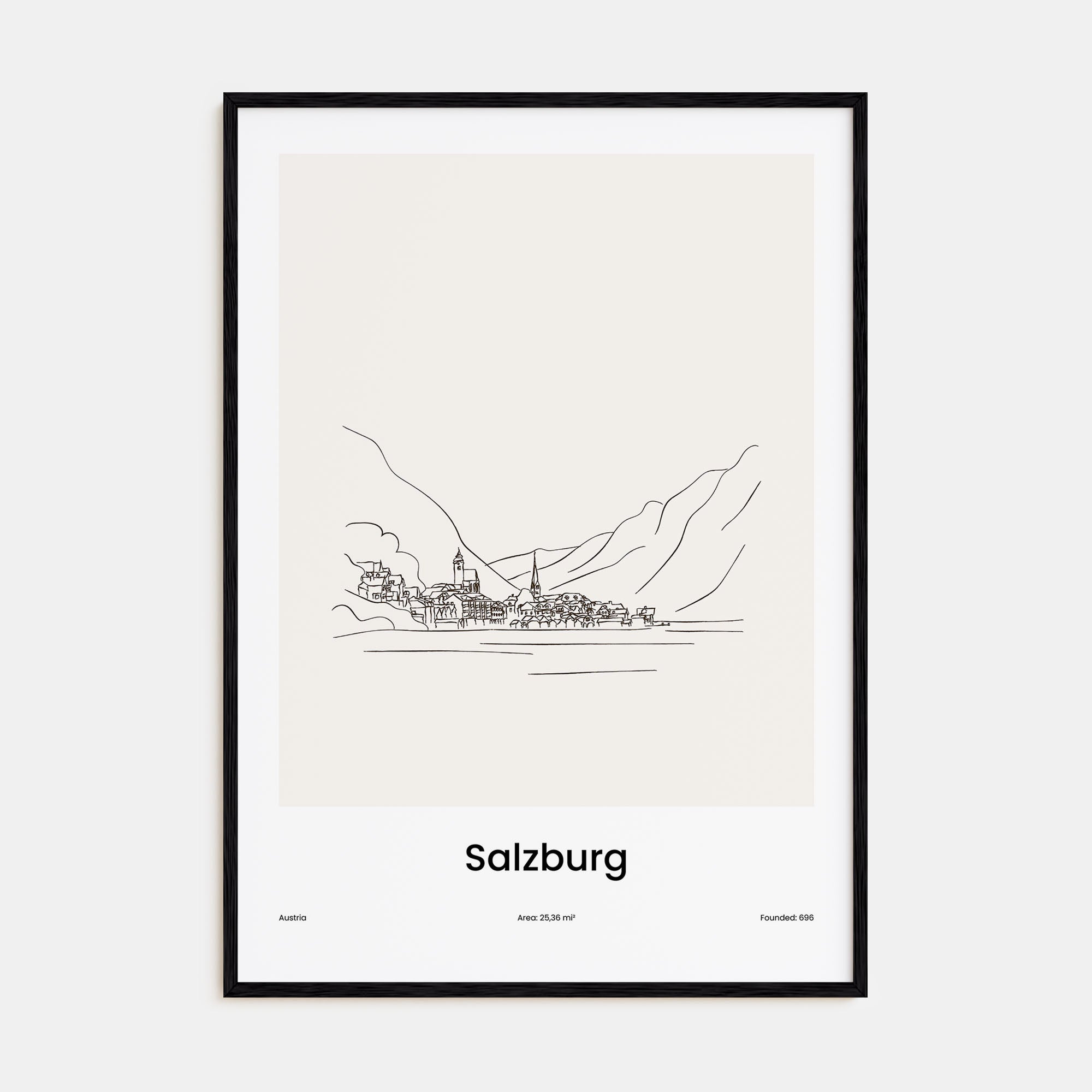 Salzburg Drawn Poster