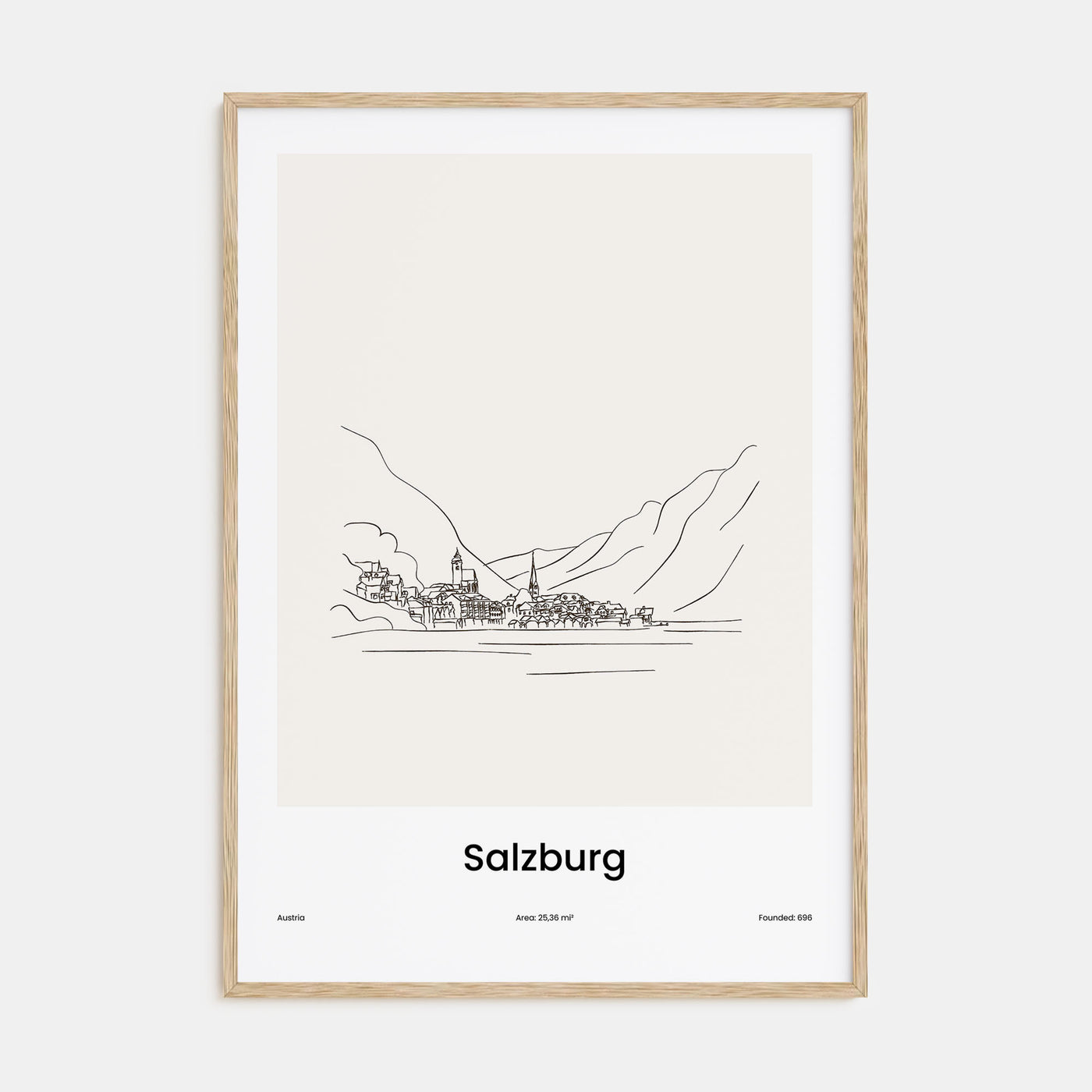 Salzburg Drawn Poster