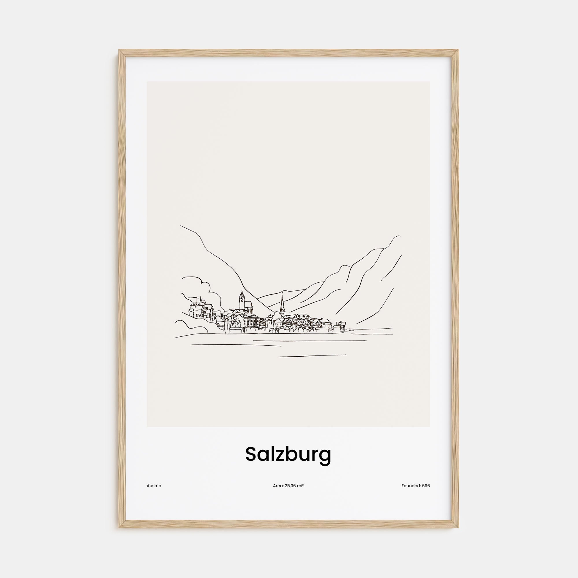 Salzburg Drawn Poster