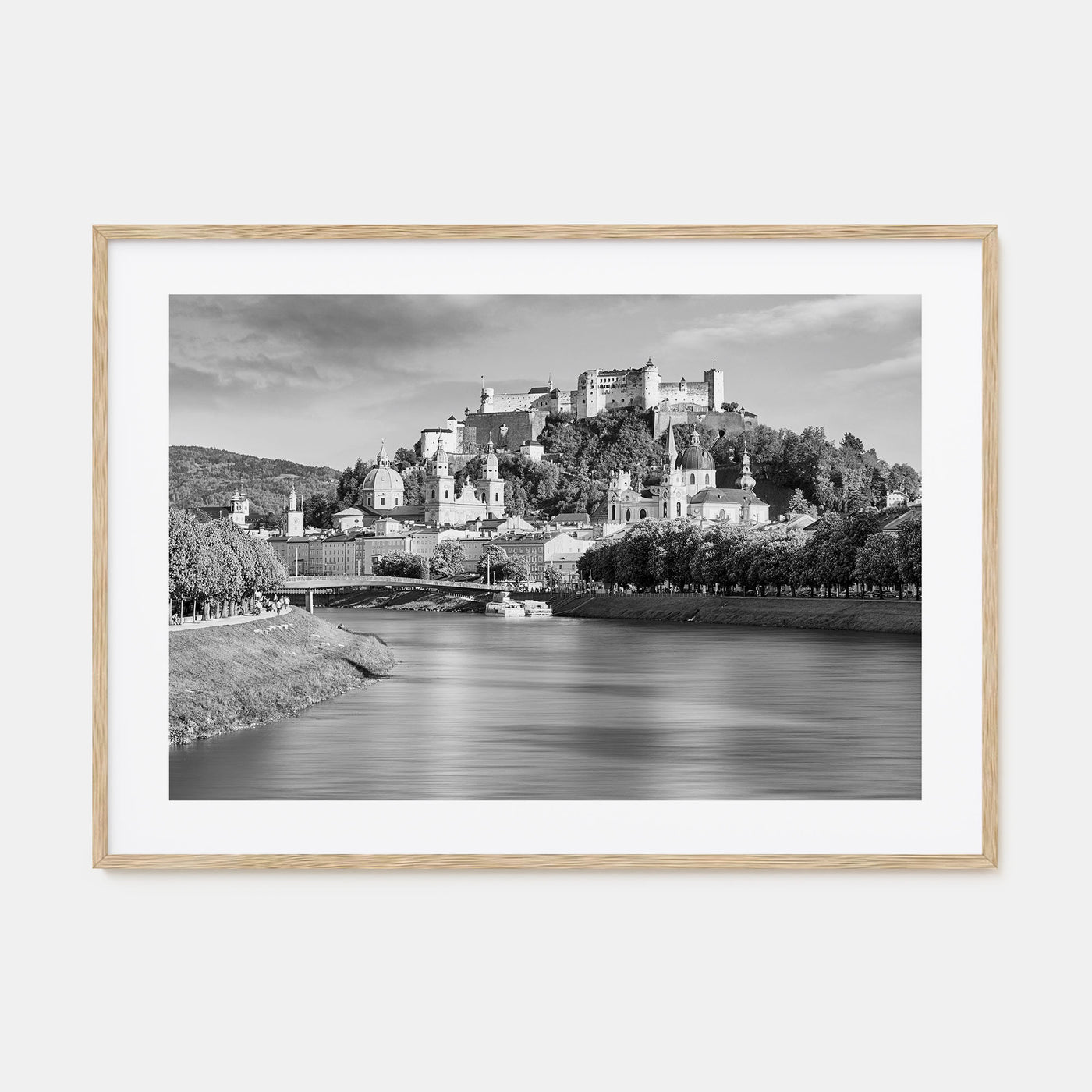 Salzburg Landscape B&W Poster