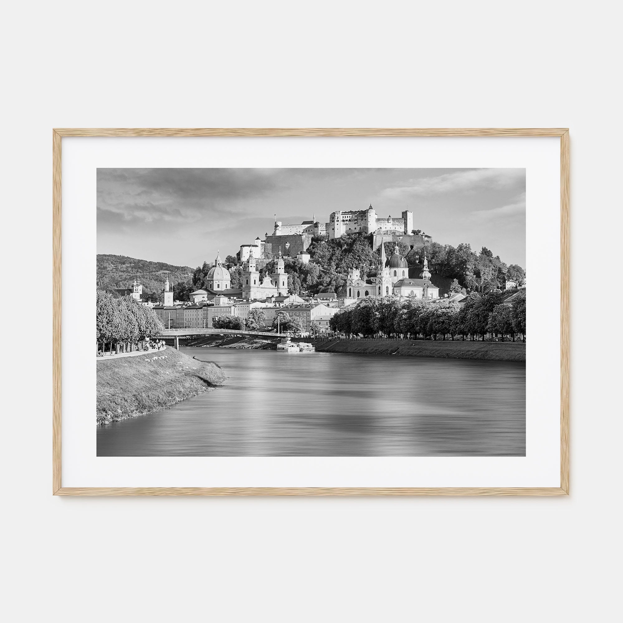 Salzburg Landscape B&W Poster
