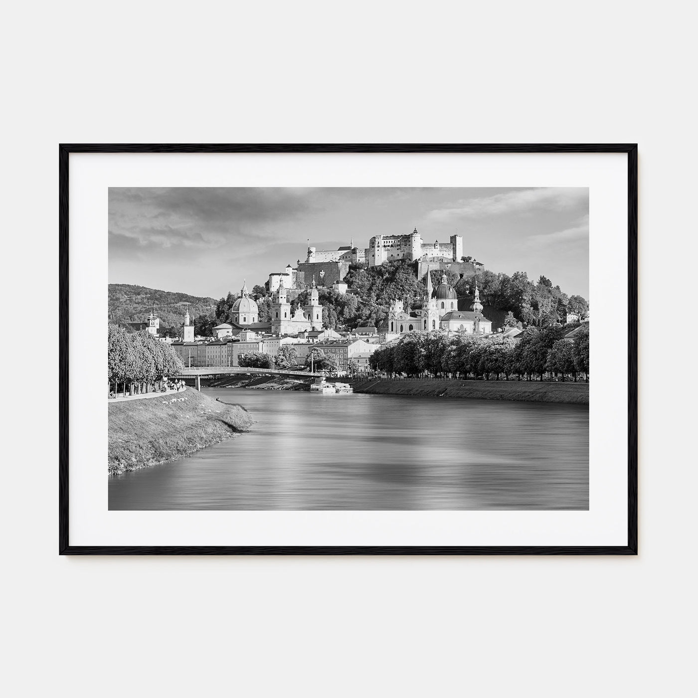 Salzburg Landscape B&W Poster