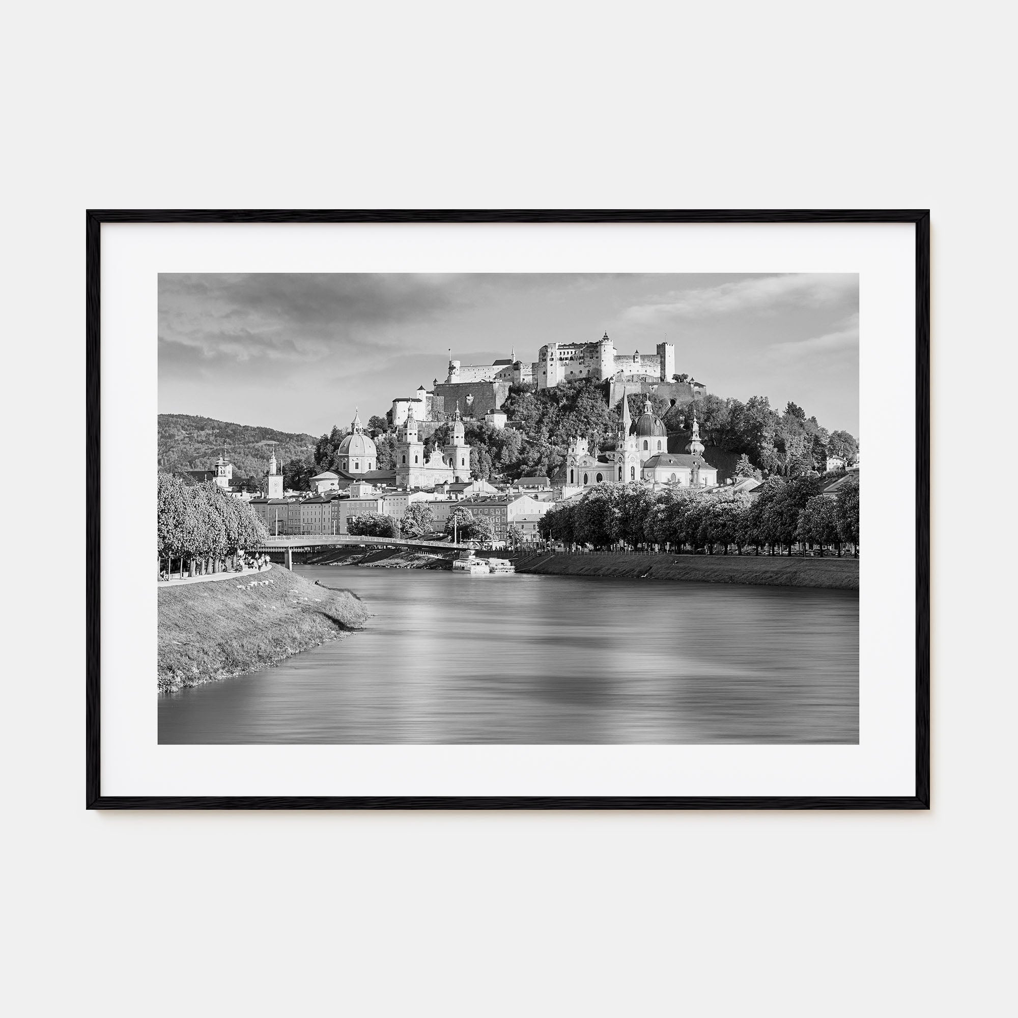 Salzburg Landscape B&W Poster