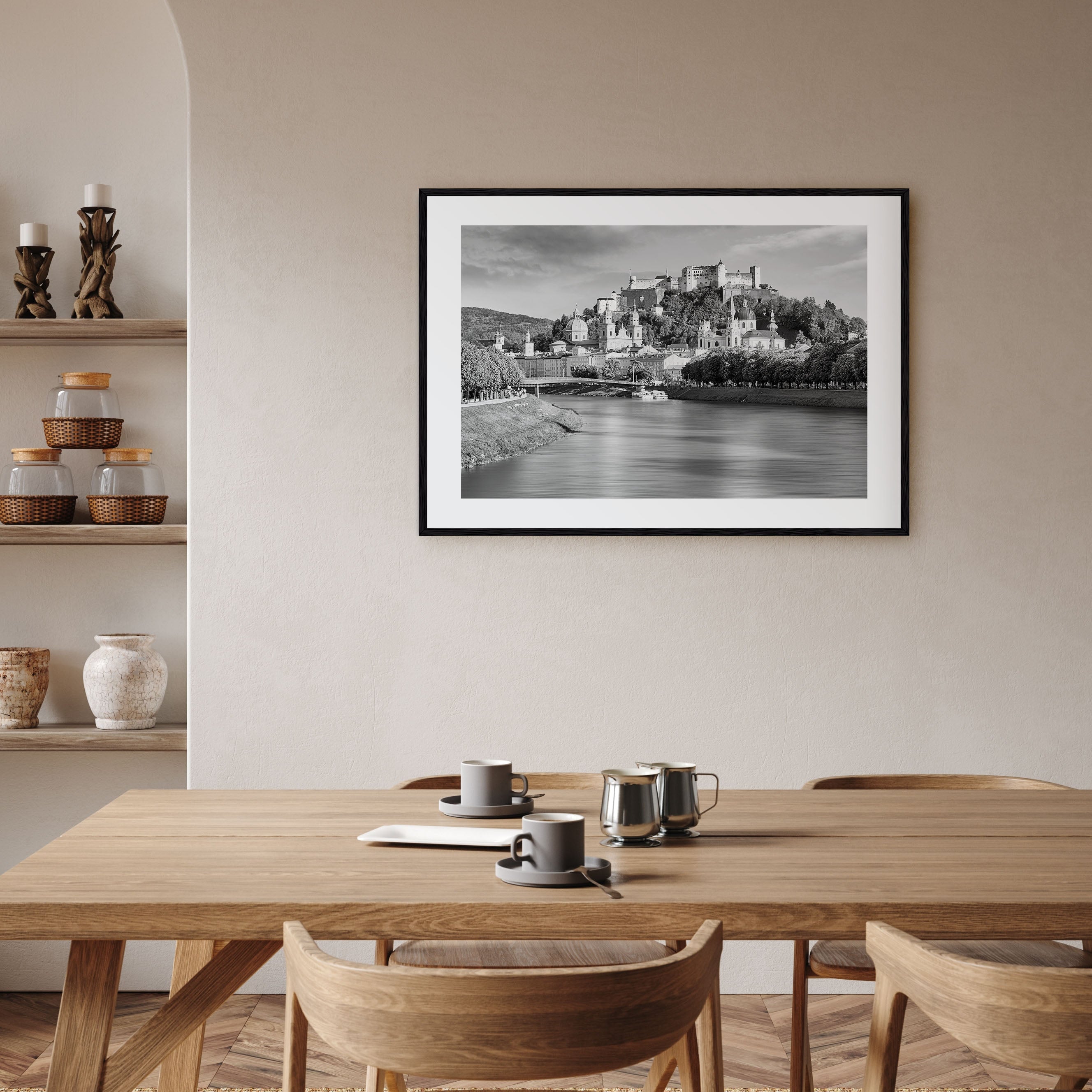Salzburg Landscape B&W Poster