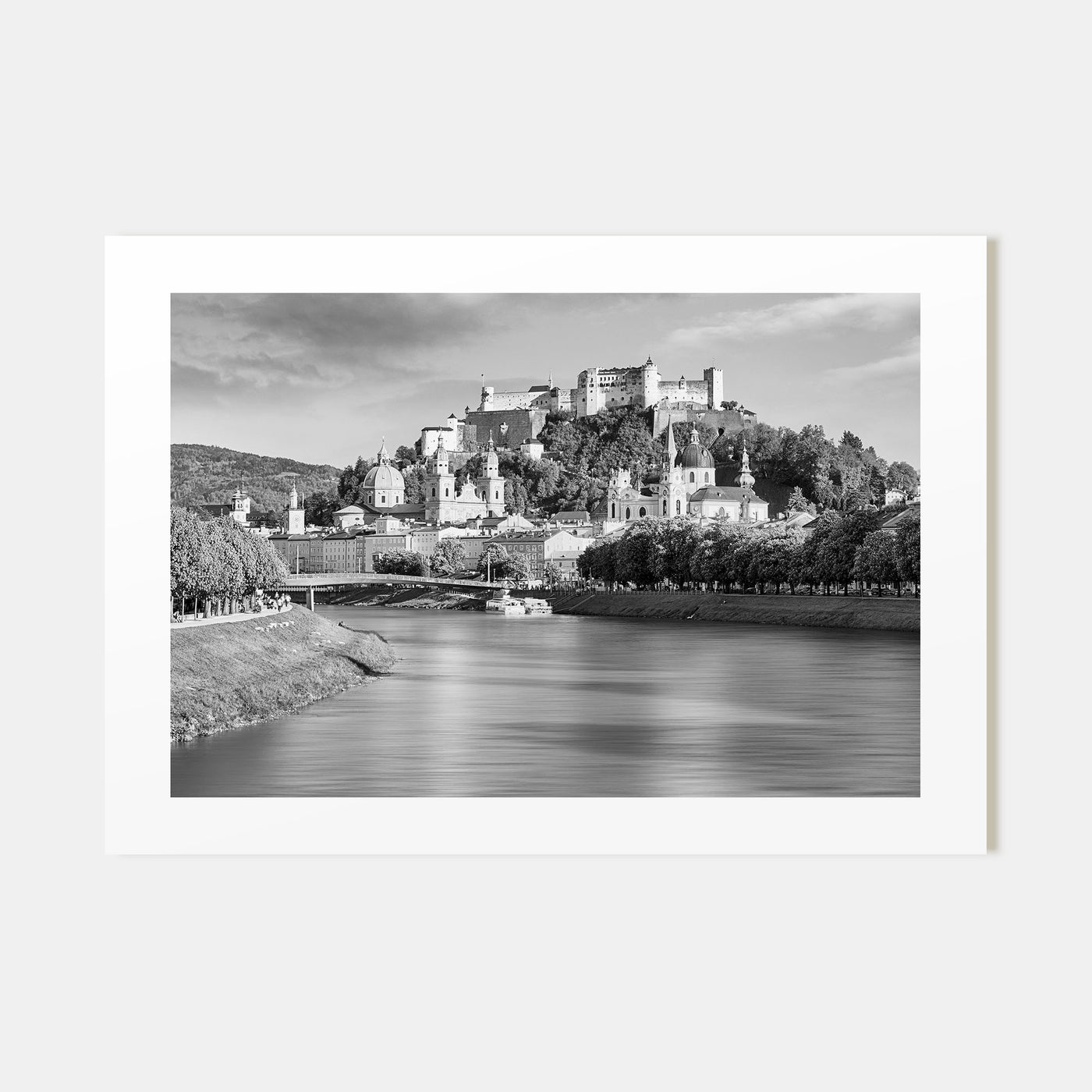 Salzburg Landscape B&W Poster