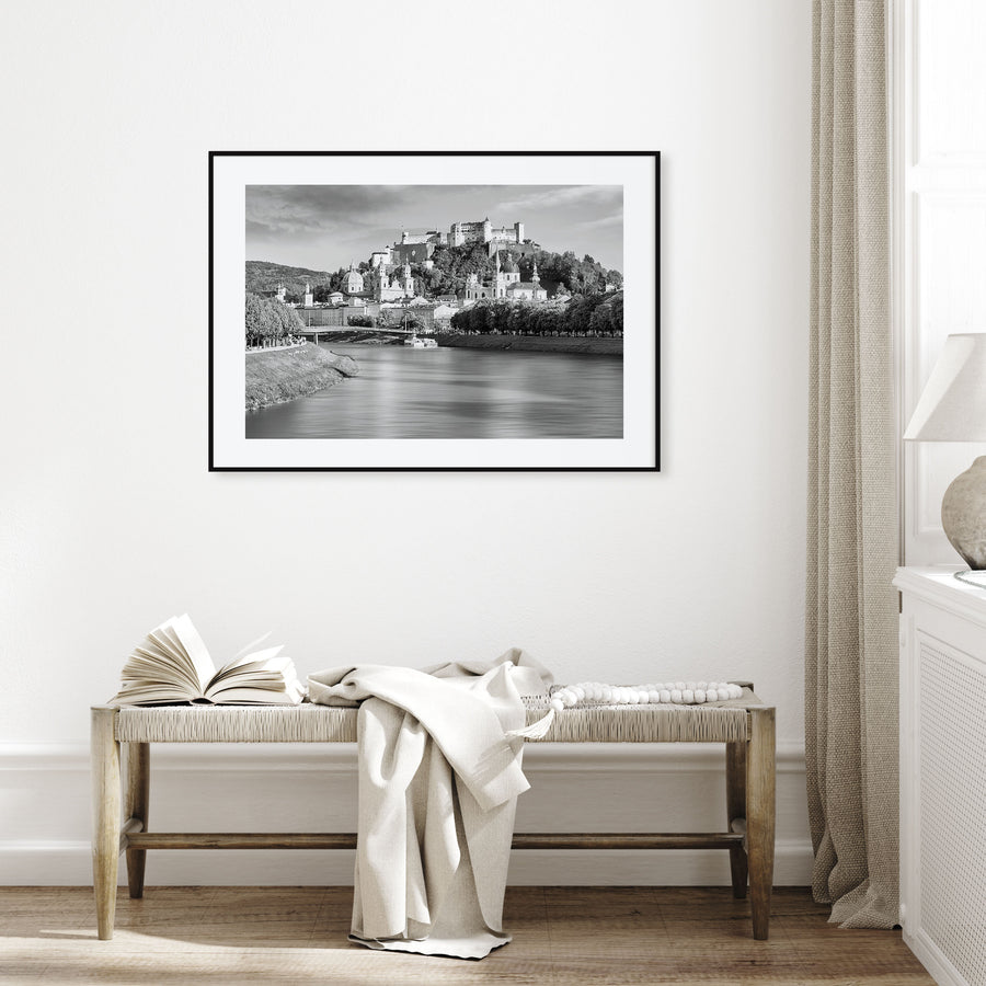 Salzburg Landscape B&W Poster