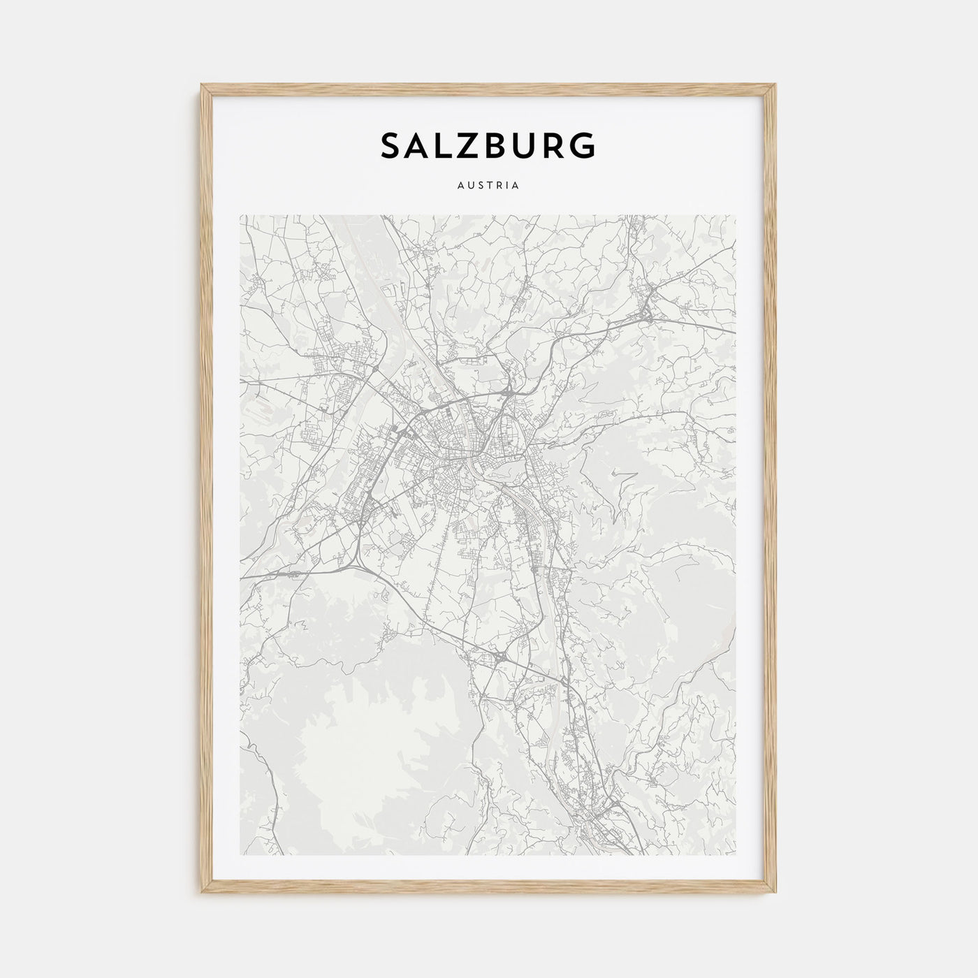 Salzburg Map Portrait Poster