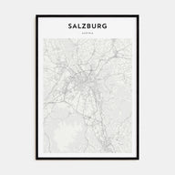 Salzburg Map Portrait Poster