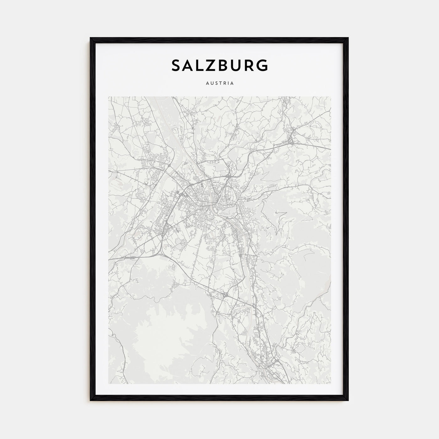Salzburg Map Portrait Poster