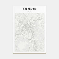 Salzburg Map Portrait Poster