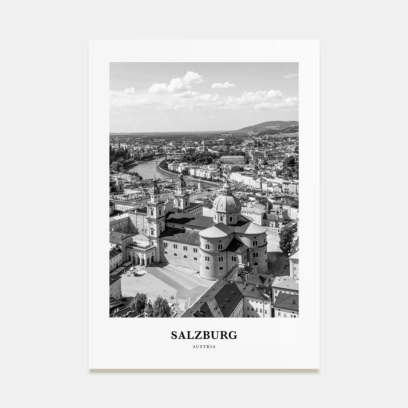 Salzburg Portrait B&W Poster
