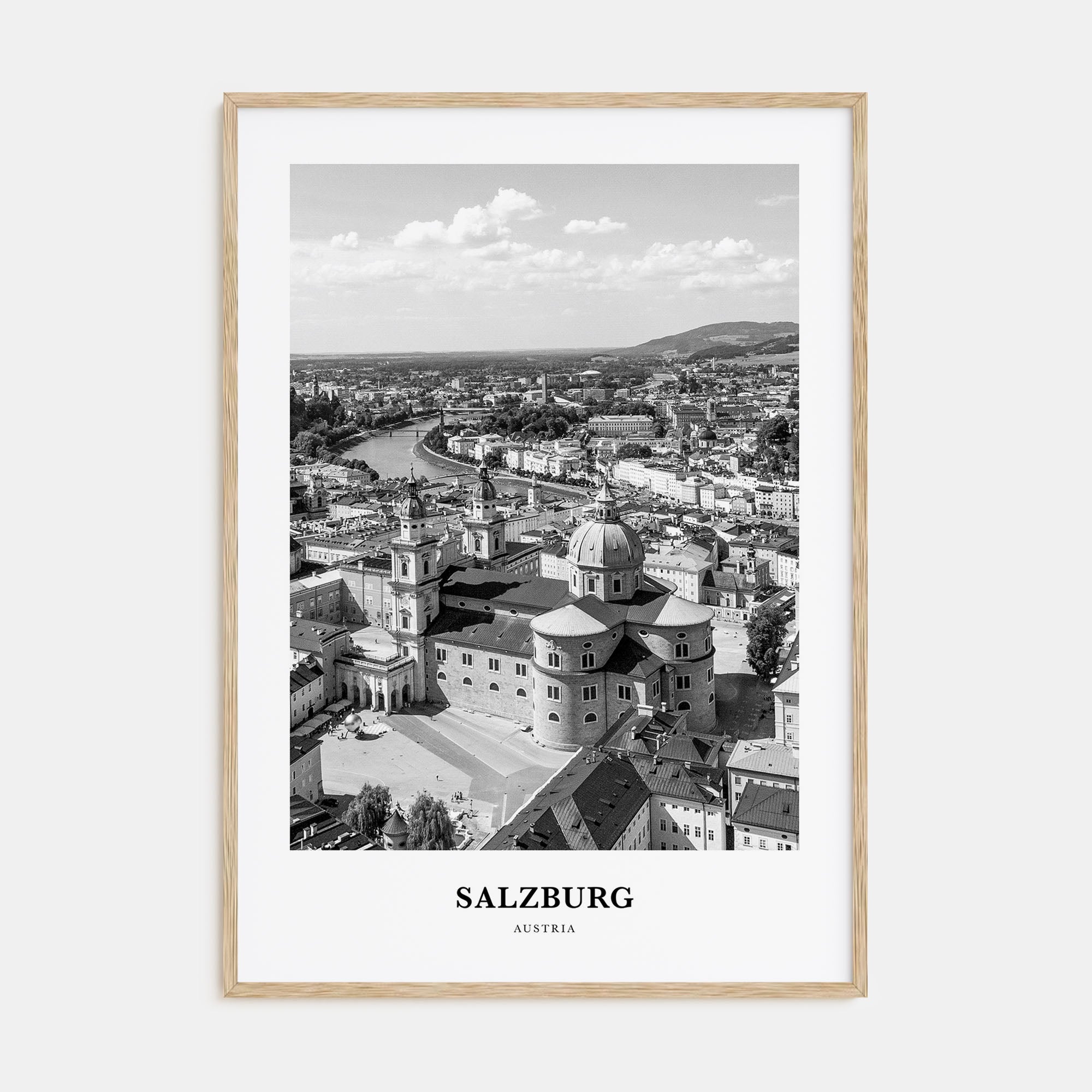 Salzburg Portrait B&W Poster