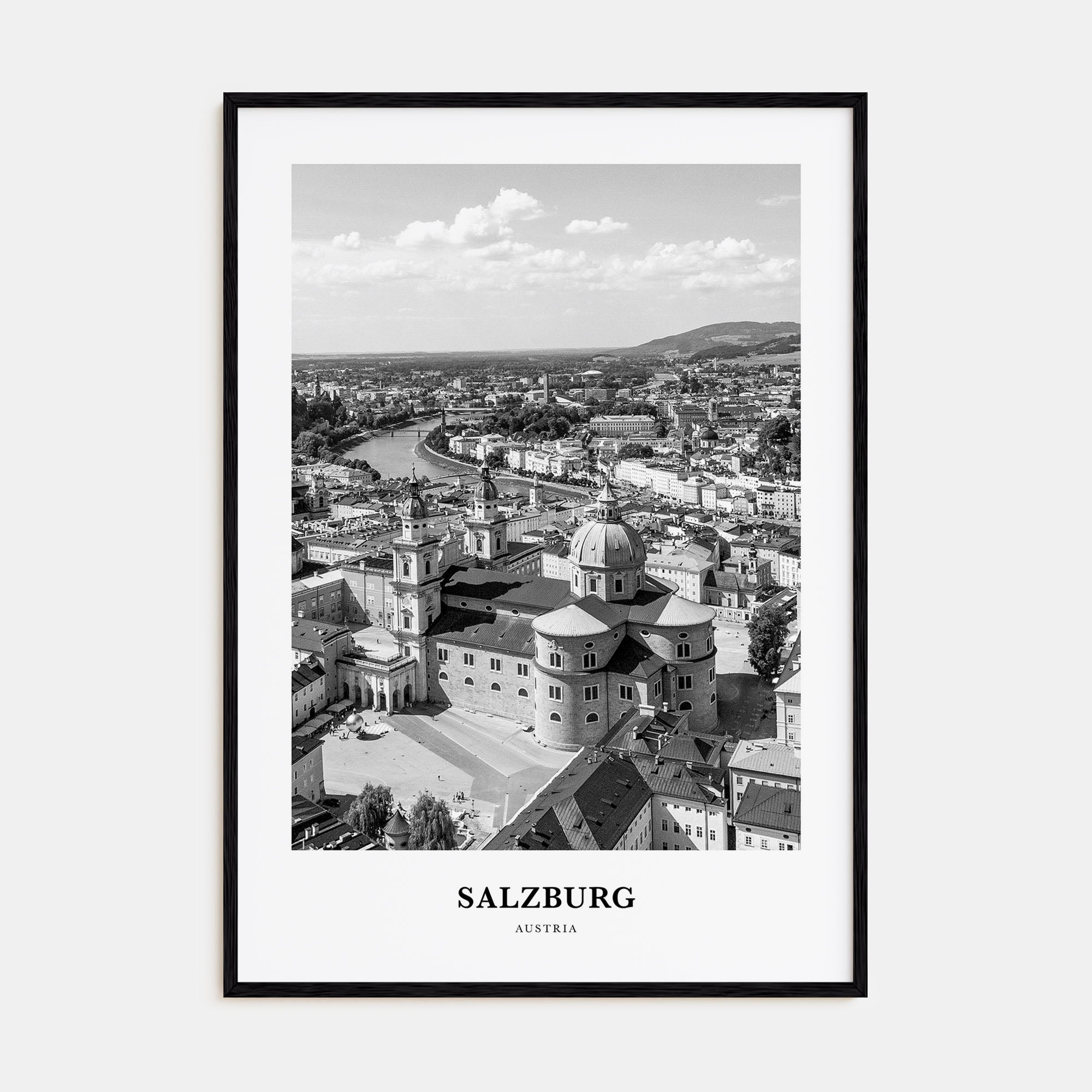 Salzburg Portrait B&W Poster