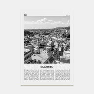 Salzburg Travel B&W Poster