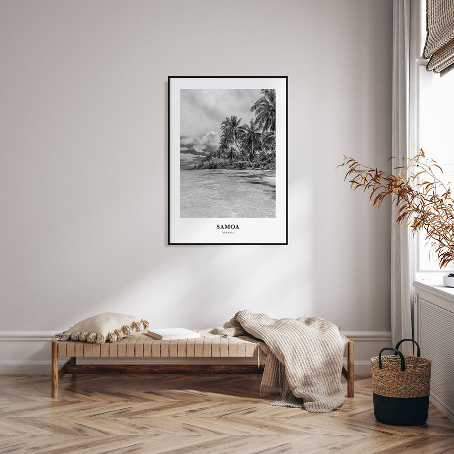 Samoa Portrait B&W Poster