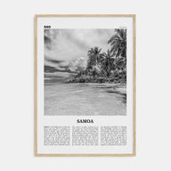 Samoa Travel B&W Poster