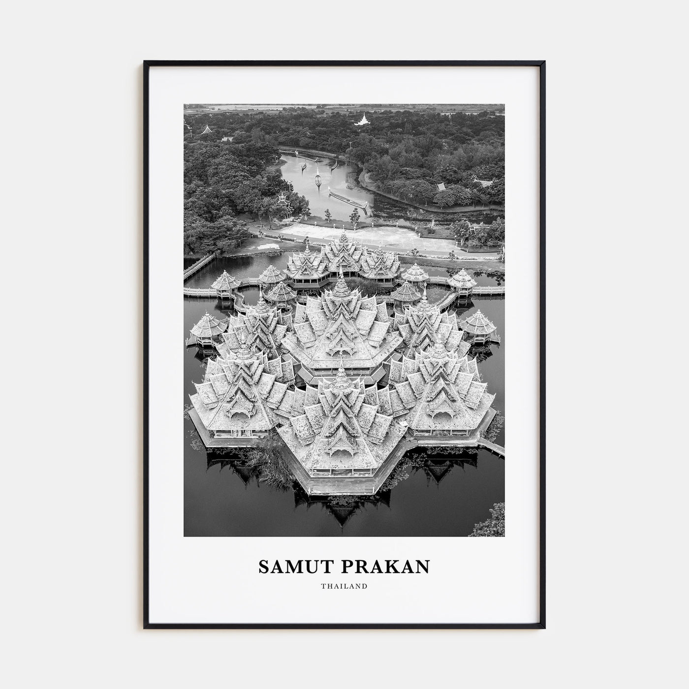 Samut Prakan Portrait B&W Poster