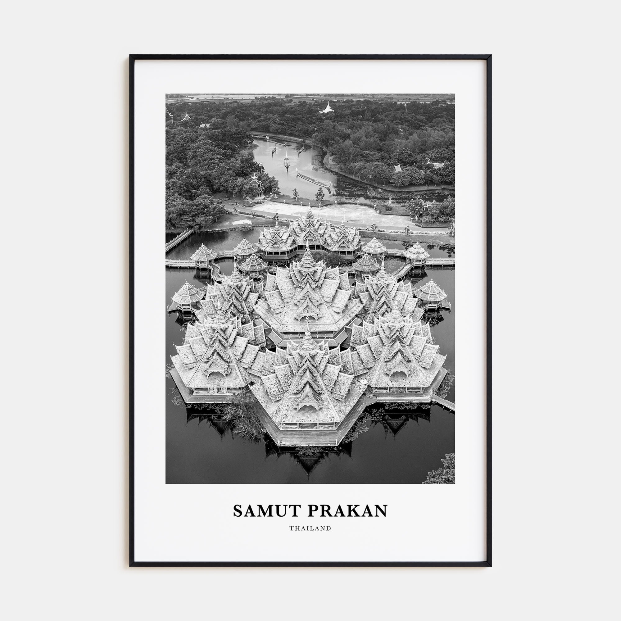 Samut Prakan Portrait B&W Poster