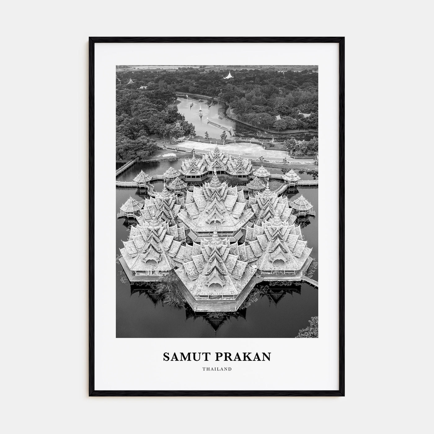 Samut Prakan Portrait B&W Poster